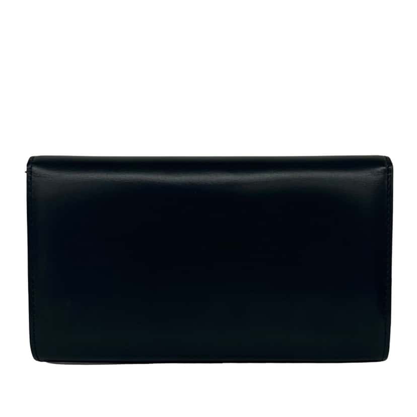 Cartier Leather Sapphire Chain Crossbody Blue Leather Very good condition - Back View