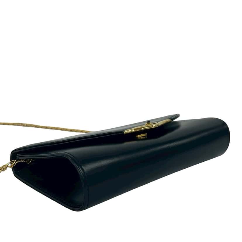 Cartier Leather Sapphire Chain Crossbody Blue Leather Very good condition - Inside View