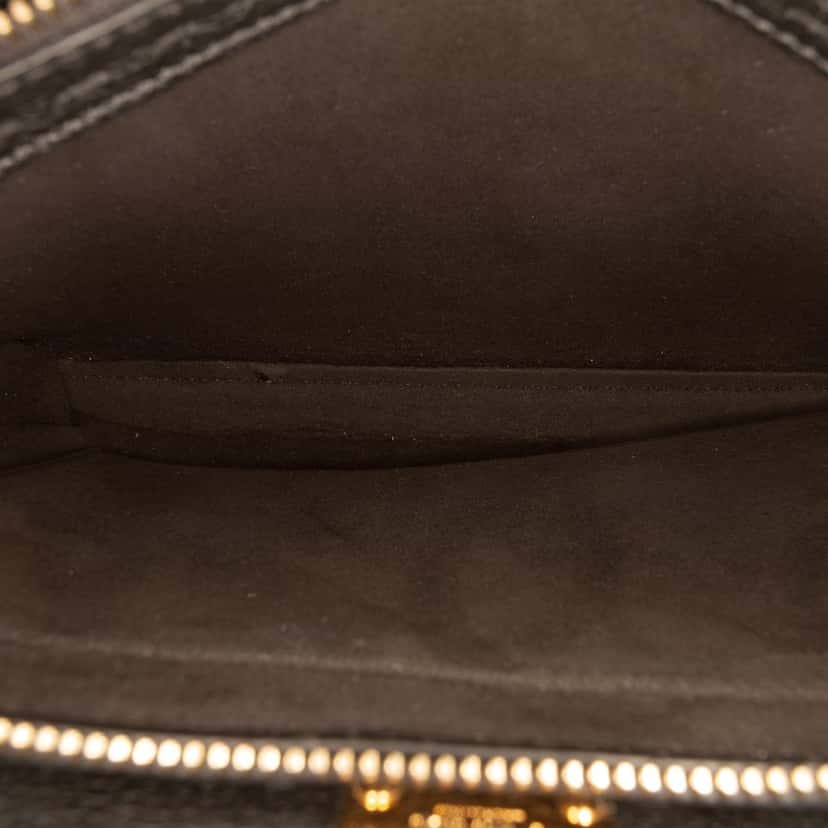 Fendi Mini Calfskin Romano Selleria Peekaboo Iconic Fit Satchel Black Leather Very good condition - Model View