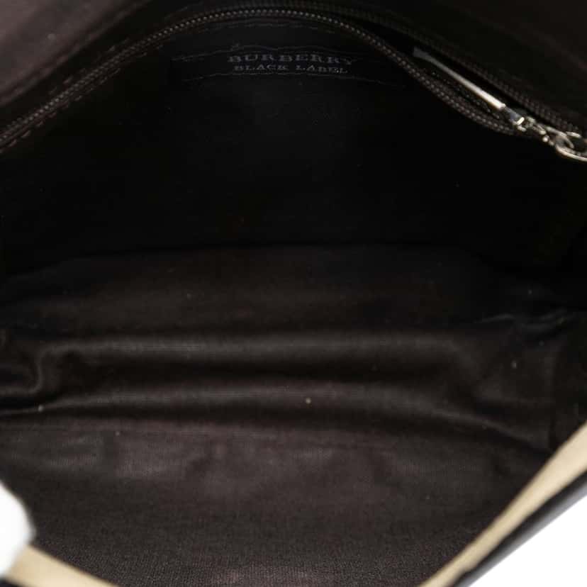 Burberry Nova Check Trimmed Canvas Crossbody Beige Very good condition - Model View