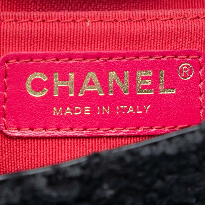 Chanel Mini Tweed My Own Frame Flap Black Very good condition - Box View