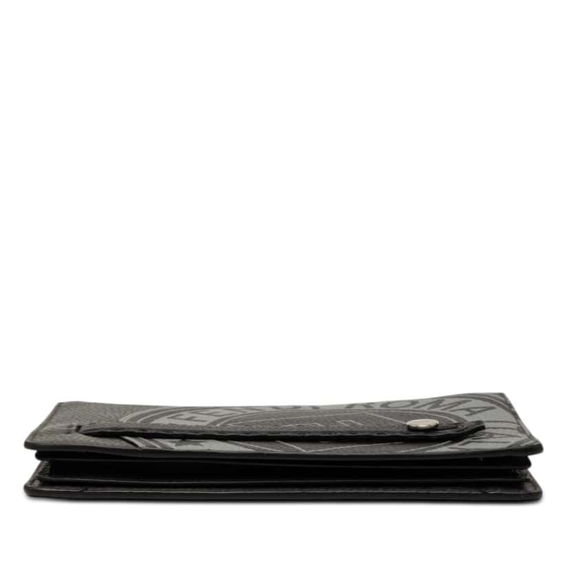 Fendi Grained Leather Roma Selleria Zip Clutch Black Leather Very good condition - Inside View