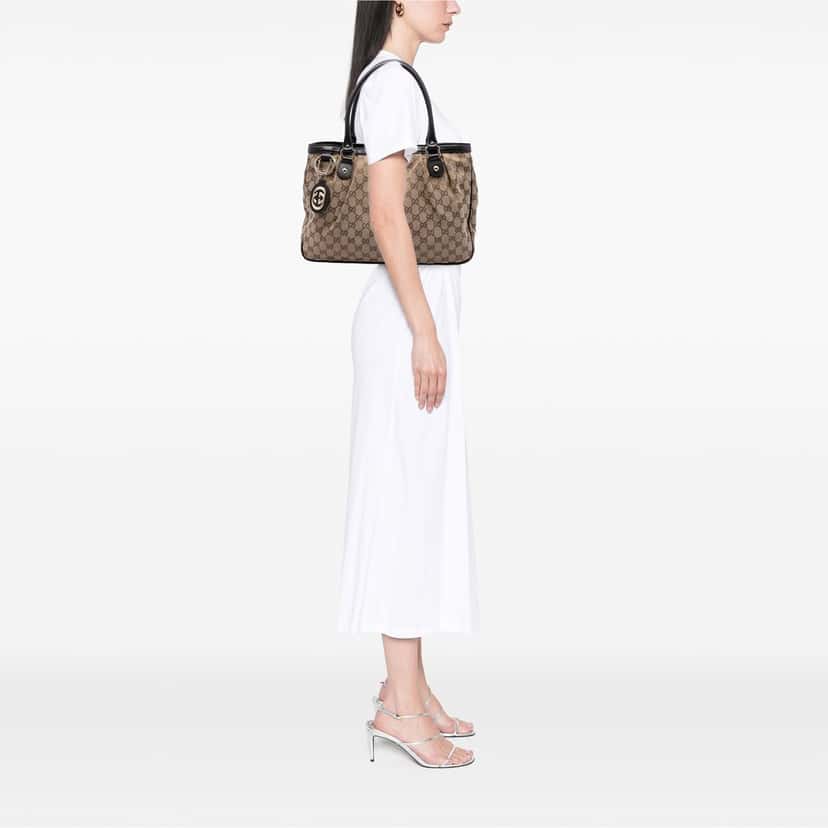 Gucci GG Canvas Sukey Tote Beige Very good condition - Box View