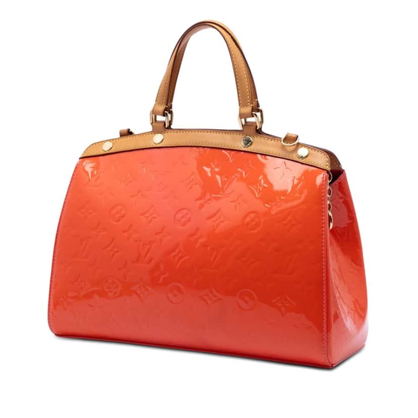 Louis Vuitton Monogram Vernis Brea MM Orange Leather Very good condition - Back View