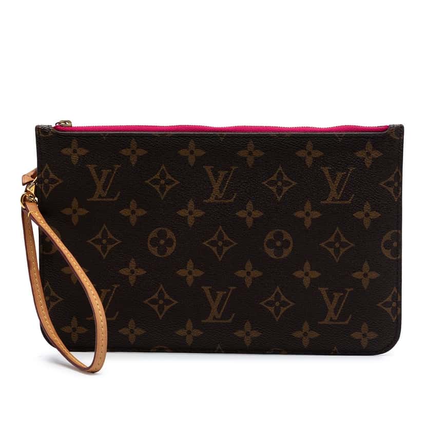 Louis Vuitton Monogram Neverfull MM Pouch Brown Very good condition - Front View