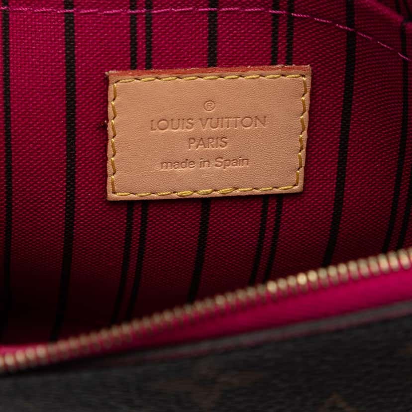 Louis Vuitton Monogram Neverfull MM Pouch Brown Very good condition - Box View