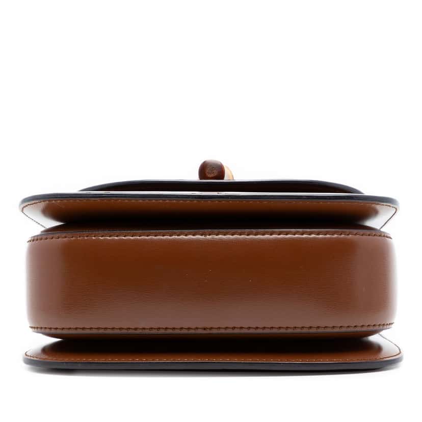 Gucci Mini Calfskin 1947 Bamboo Top Handle Bag Brown Leather Very good condition - Inside View