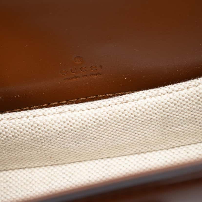 Gucci Mini Calfskin 1947 Bamboo Top Handle Bag Brown Leather Very good condition - Box View