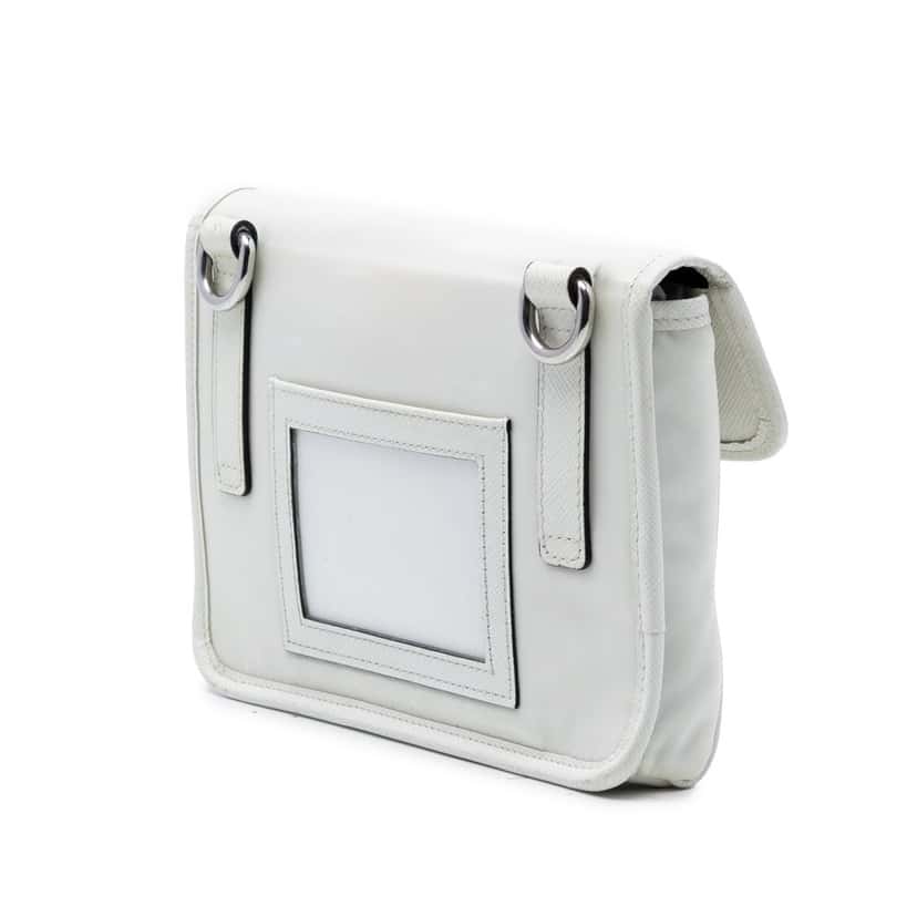 Prada Saffiano Trimmed Re Nylon Smartphone Case White Very good condition - Back View