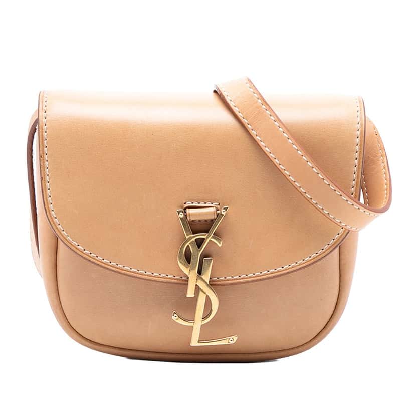 Saint Laurent Small Leather Kaia Crossbody Brown Leather Very good condition - Front View