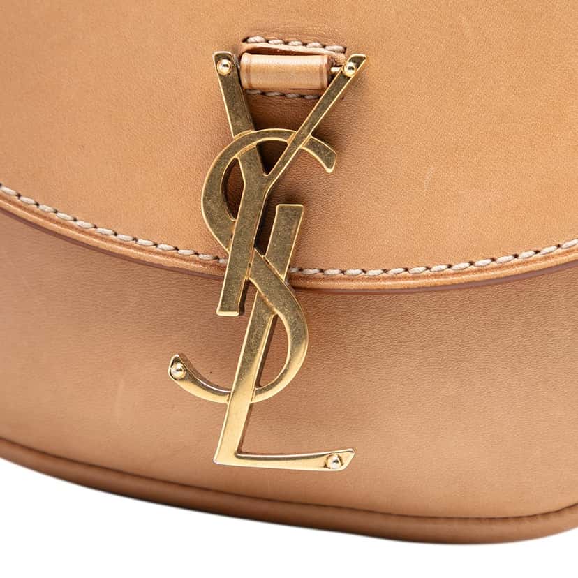 Saint Laurent Small Leather Kaia Crossbody Brown Leather Very good condition - Box View