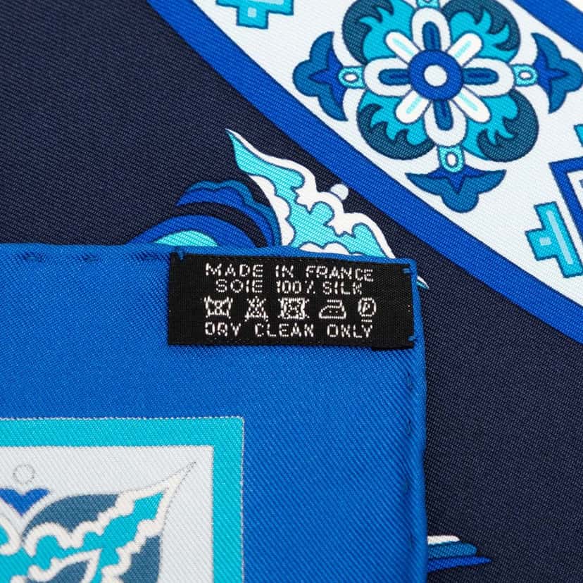 Hermès Ciels Byzantins Silk Scarf Blue Very good condition - Box View