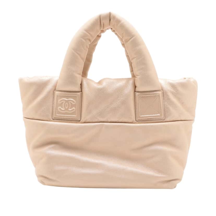 Chanel Small Lambskin Coco Cocoon Reversible Tote Beige Leather Very good condition - Front View