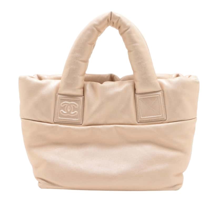Chanel Small Lambskin Coco Cocoon Reversible Tote Beige Leather Very good condition - Back View