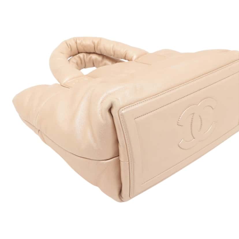 Chanel Small Lambskin Coco Cocoon Reversible Tote Beige Leather Very good condition - Inside View