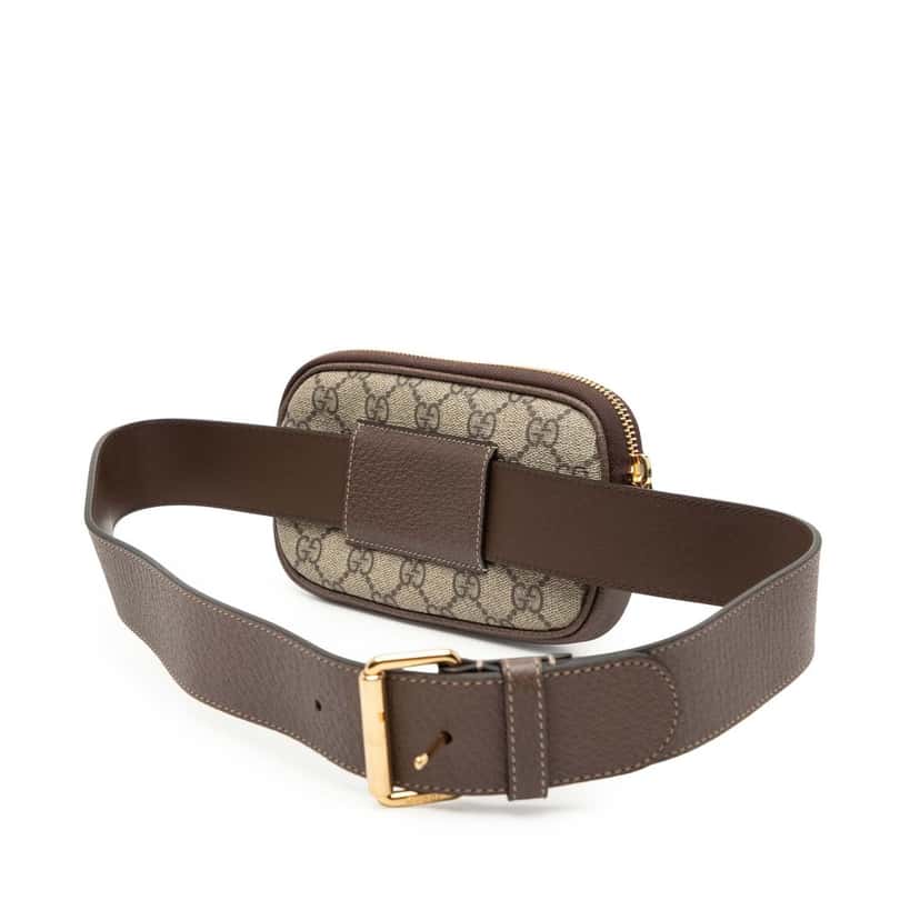 Gucci Small GG Supreme Web Ophidia Belt Bag Beige Very good condition - Back View