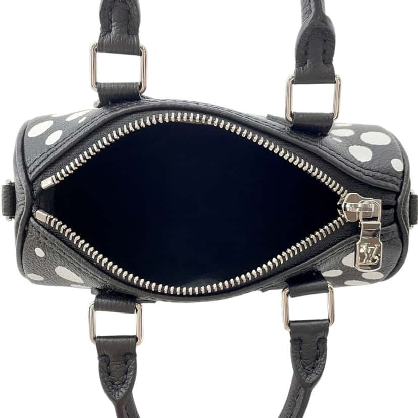 Louis Vuitton Yayoi Kusama Monogram Giant Empreinte Nano Speedy Bandouliere Black Leather Very good condition - Model View