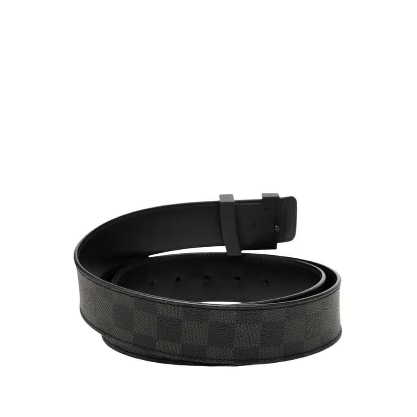 Louis Vuitton Damier Graphite Initiales Belt Black Very good condition - Inside View