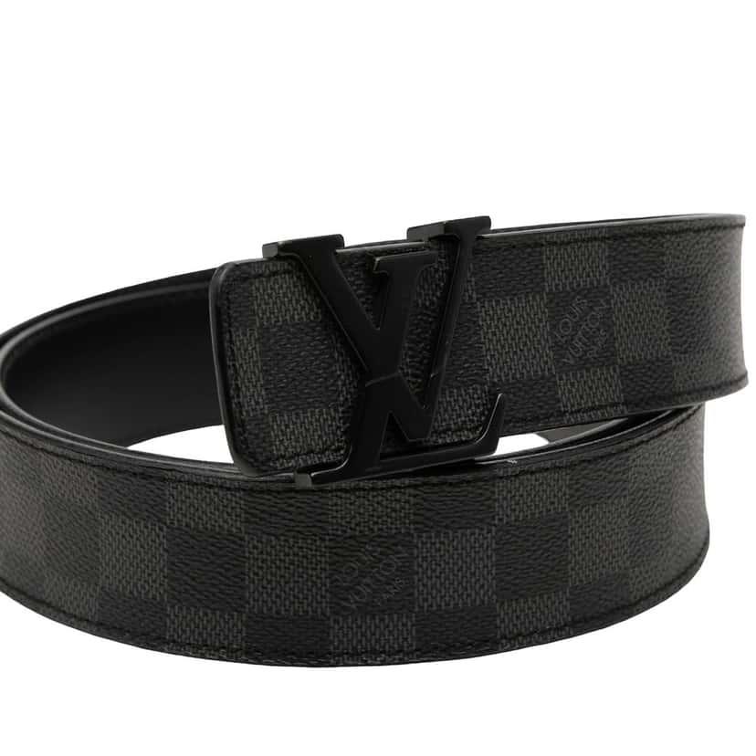 Louis Vuitton Damier Graphite Initiales Belt Black Very good condition - Model View