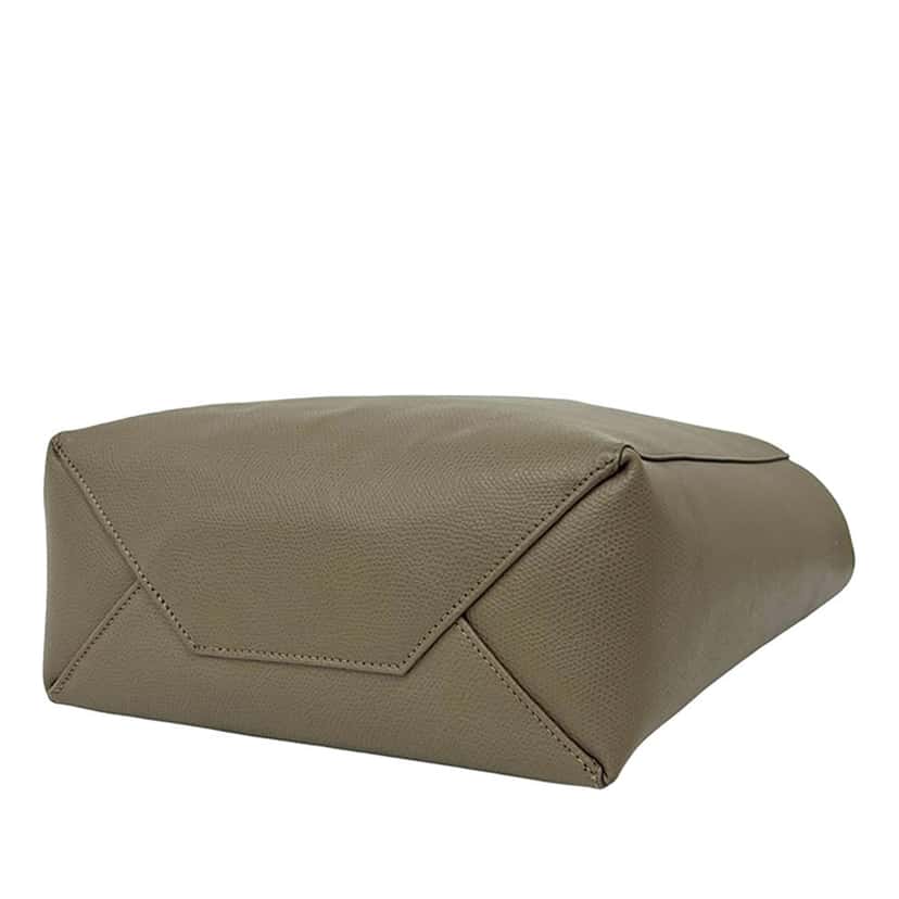 Celine Small Grained Calfskin Vertical Cabas Satchel Brown Leather Very good condition - Inside View