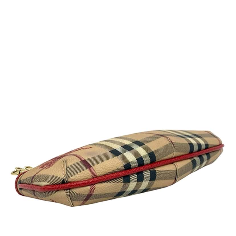 Burberry Haymarket Check Coated Canvas Clara Pochette Beige Very good condition - Inside View