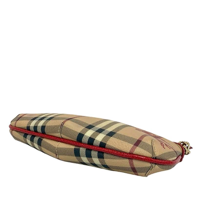 Burberry Haymarket Check Coated Canvas Clara Pochette Beige Very good condition - Box View