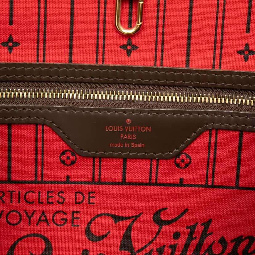 Louis Vuitton Damier Ebene Neverfull MM Brown Good condition - Box View