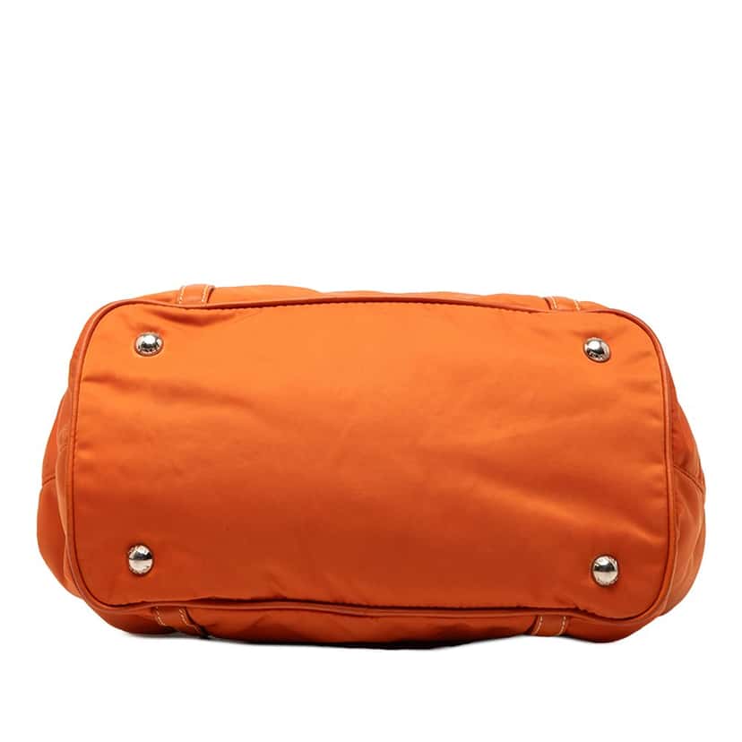 Prada Soft Calf Trimmed Tessuto Satchel Orange Very good condition - Inside View
