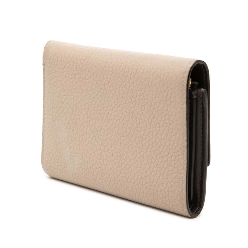 Louis Vuitton Taurillon Capucines Compact Wallet Beige Leather Very good condition - Back View
