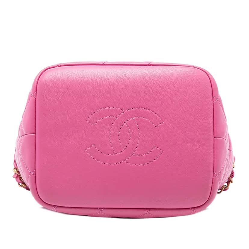 Chanel Small Quilted Lambskin Perfect Meeting Hobo Bag Pink Leather Very good condition - Inside View