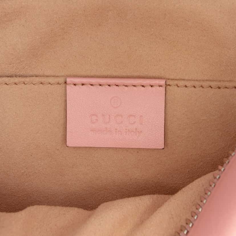 Gucci Mini GG Marmont Matelasse Leather Crossbody Pink Leather Very good condition - Box View