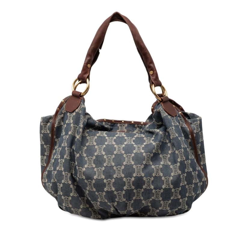 Celine Macadam Denim Bittersweet Hobo Blue Very good condition - Front View