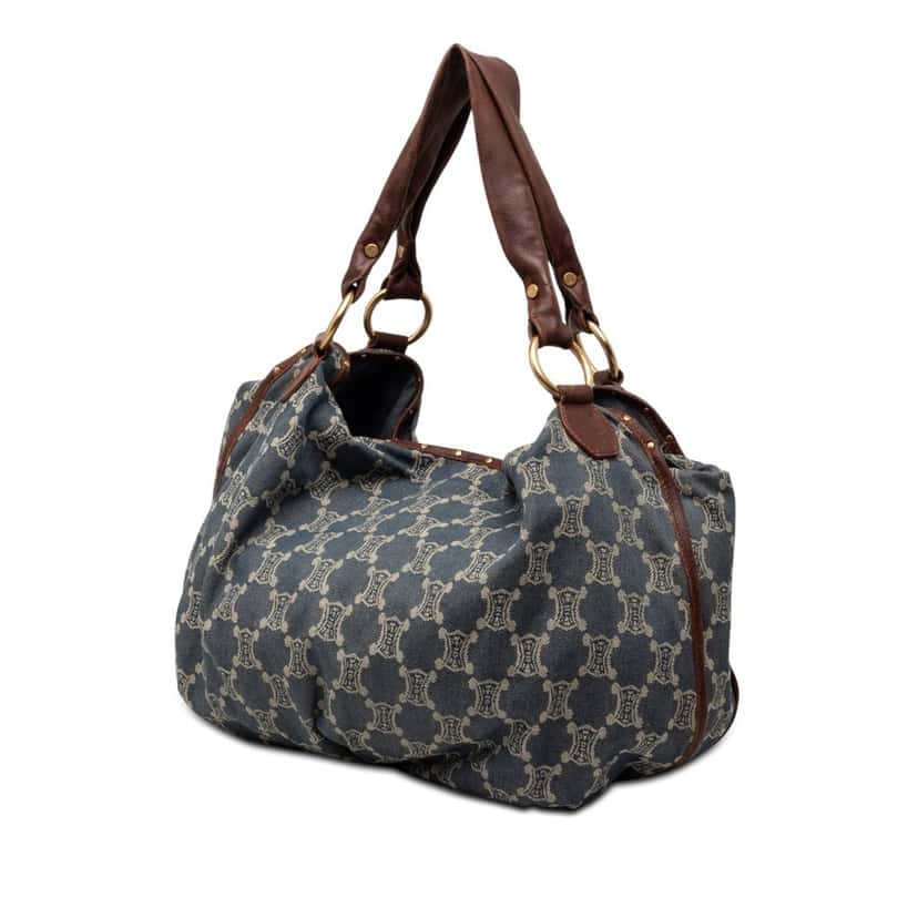 Celine Macadam Denim Bittersweet Hobo Blue Very good condition - Back View