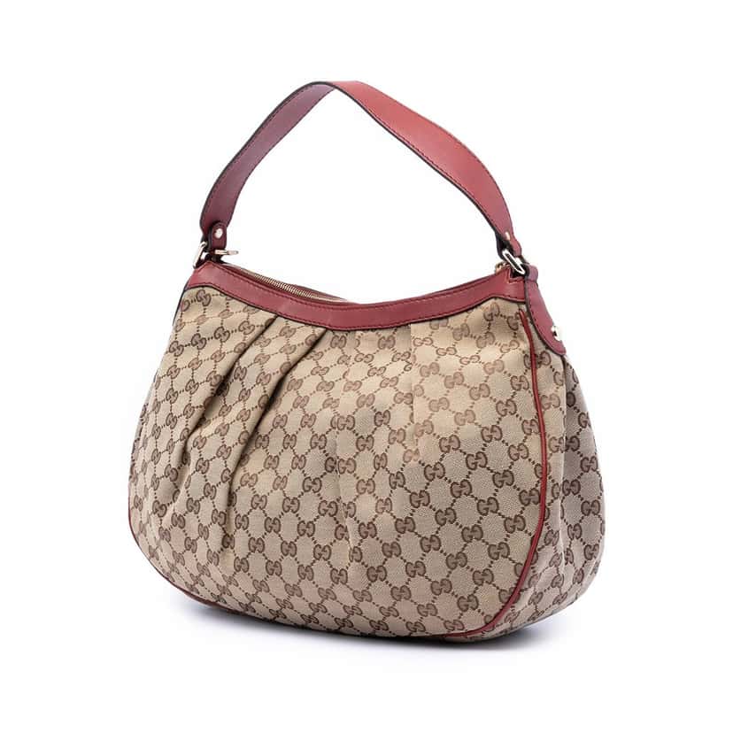 Gucci GG Canvas Sukey Shoulder Bag Beige Very good condition - Back View