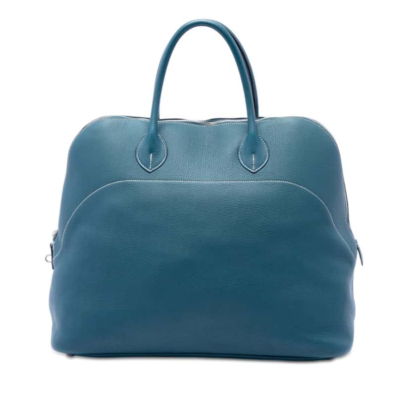 Hermès Evercolor Bolide Relax 45 Blue Leather Very good condition - Front View