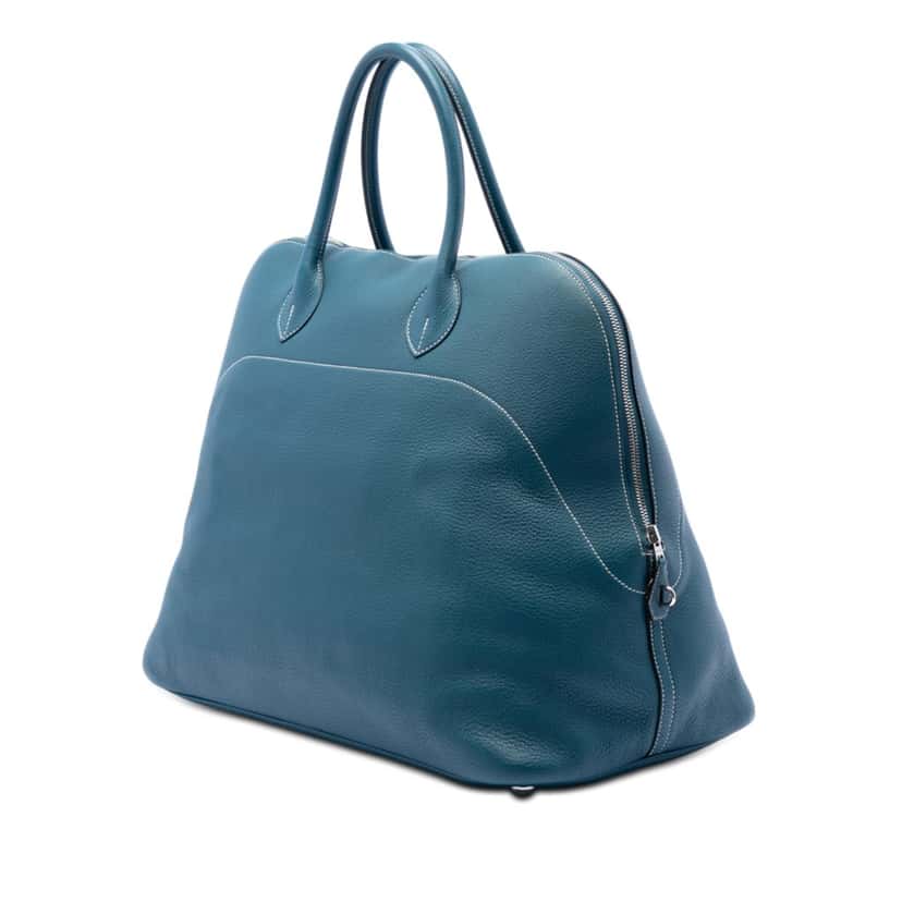 Hermès Evercolor Bolide Relax 45 Blue Leather Very good condition - Back View