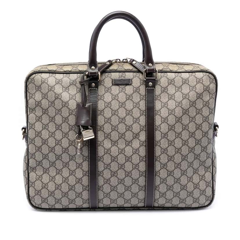 Gucci GG Supreme Business Bag Beige Very good condition - Front View