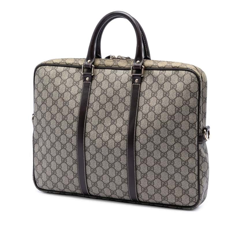 Gucci GG Supreme Business Bag Beige Very good condition - Back View