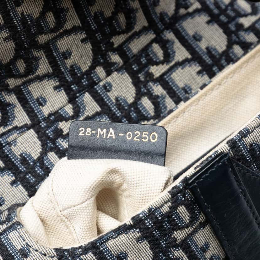 Dior Mini Oblique Canvas Saddle Bag Blue Very good condition - Box View