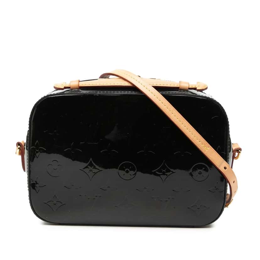 Louis Vuitton Monogram Vernis Santa Monica Camera Bag Black Leather Very good condition - Front View