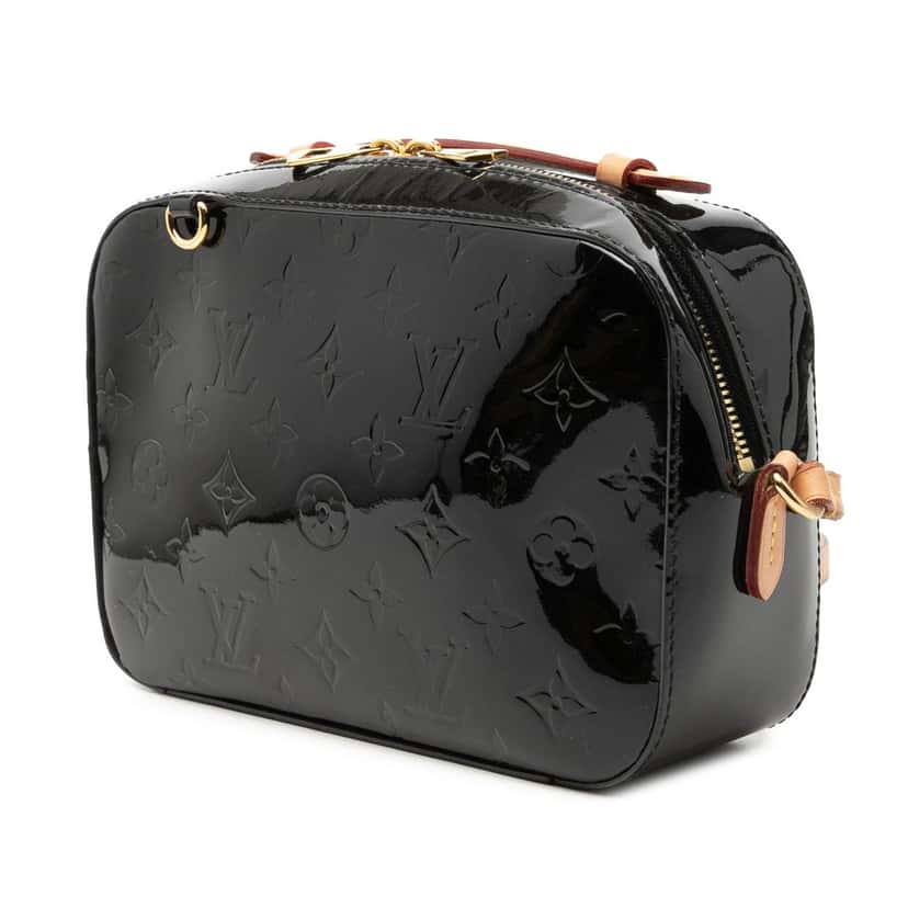 Louis Vuitton Monogram Vernis Santa Monica Camera Bag Black Leather Very good condition - Back View