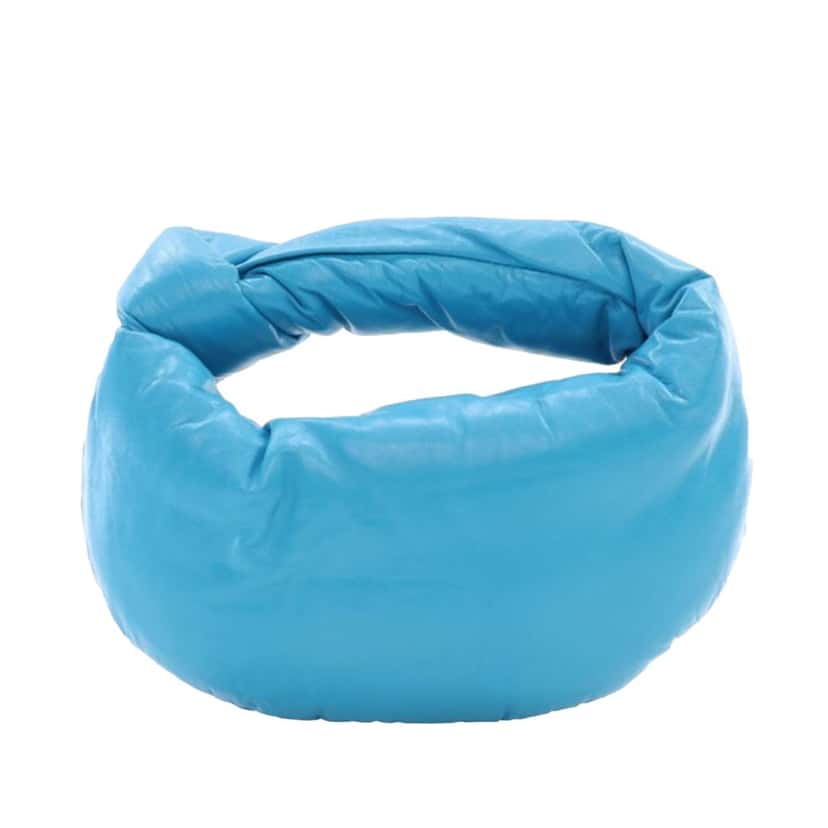 Bottega Veneta Mini Nappa Puffy Jodie Blue Leather Very good condition - Front View