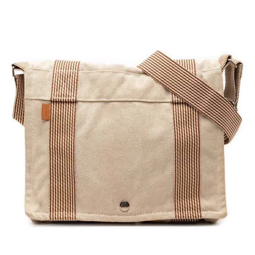 Hermès Canvas Herline Besace MM Beige Very good condition - Front View
