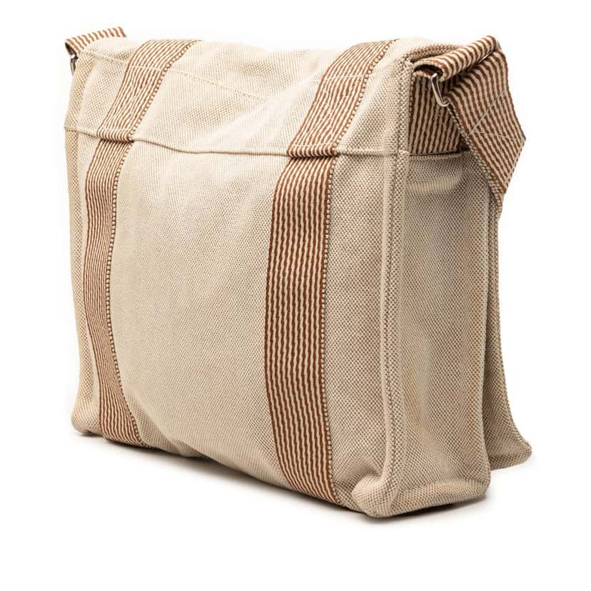 Hermès Canvas Herline Besace MM Beige Very good condition - Back View