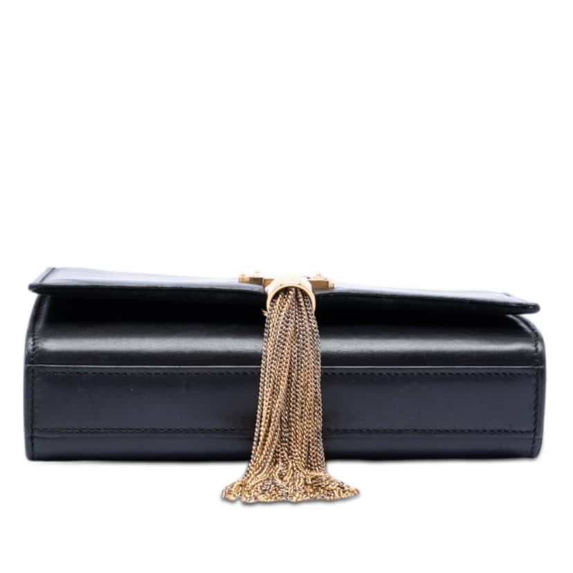 Saint Laurent Small Leather Monogram Kate Tassel Crossbody Black Leather Very good condition - Inside View