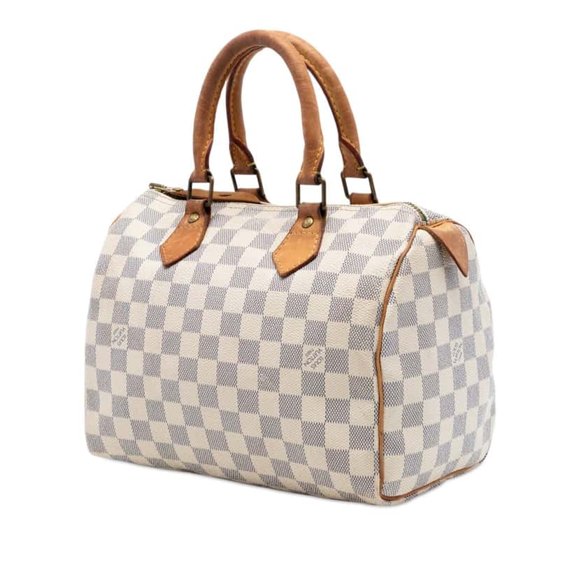 Louis Vuitton Damier Azur Speedy 25 White Very good condition - Back View