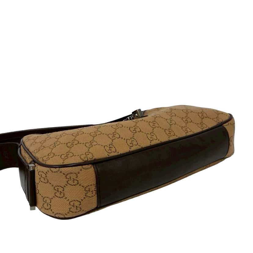 Gucci GG Canvas Jackie Shoulder Bag Brown Leather Very good condition - Inside View