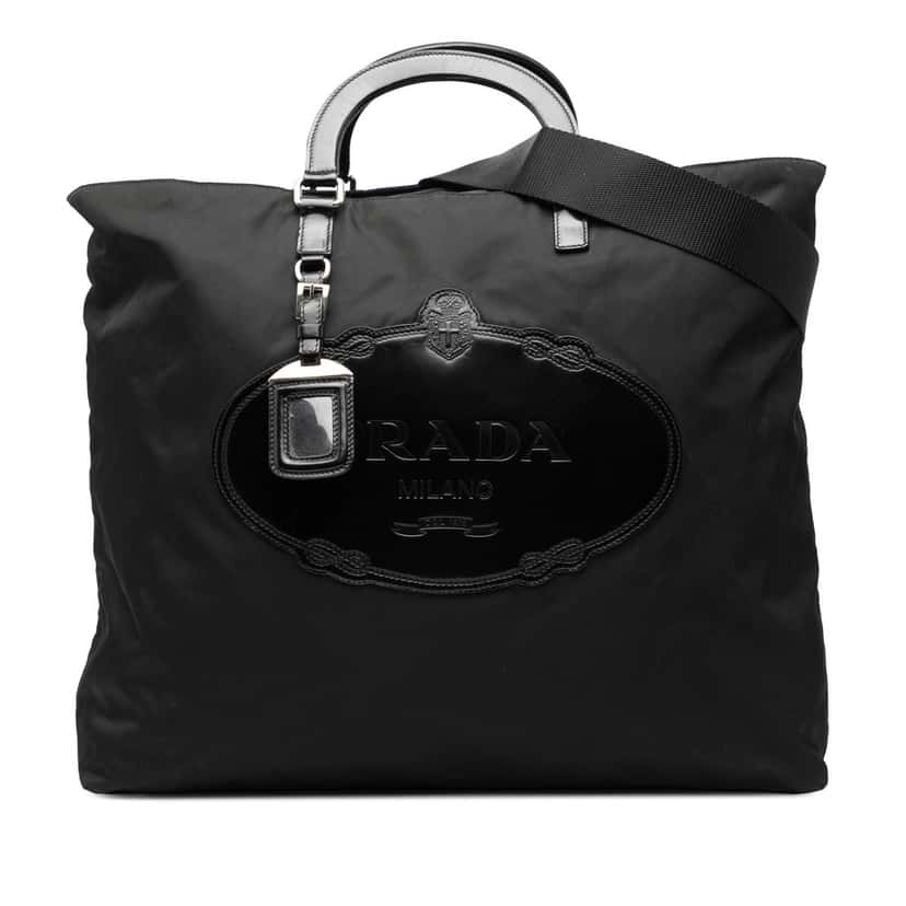 Prada Tessuto Canapa Logo Satchel Black Very good condition - Front View