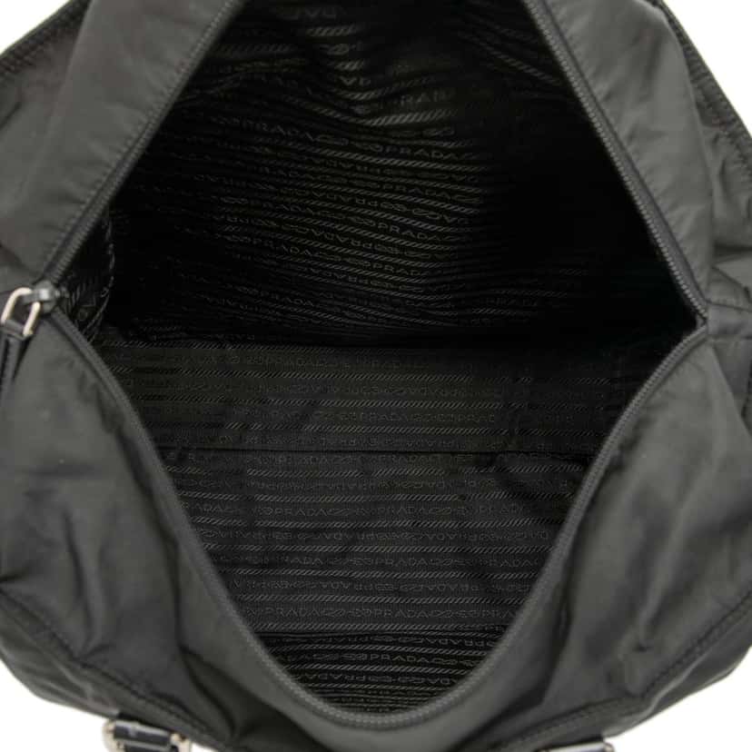Prada Tessuto Canapa Logo Satchel Black Very good condition - Model View