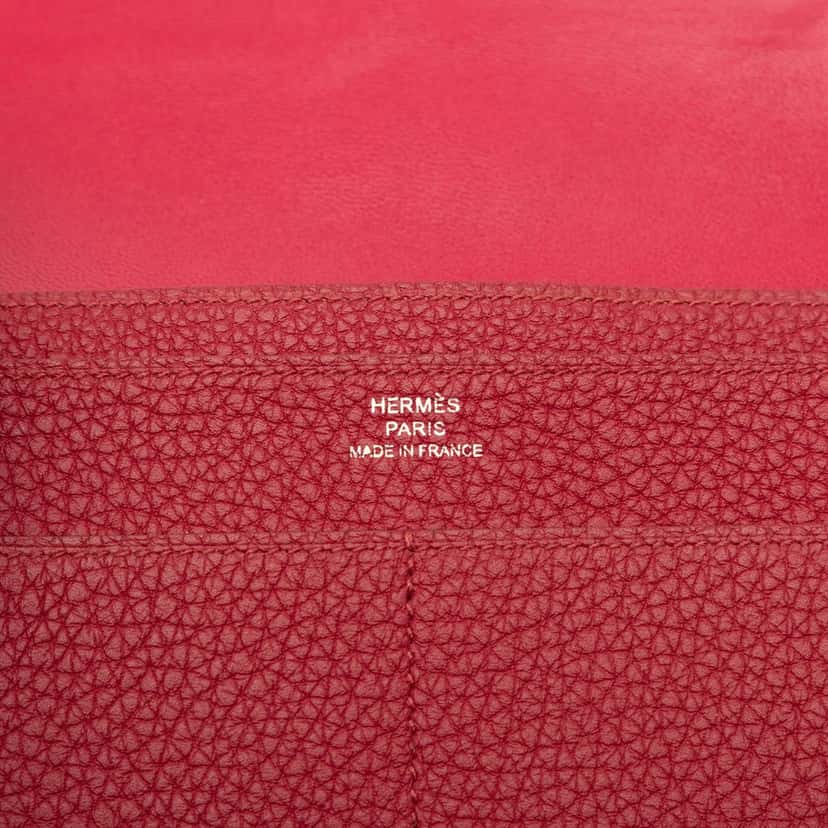 Hermès Togo Dogon Duo Wallet GM Red Leather Very good condition - Box View